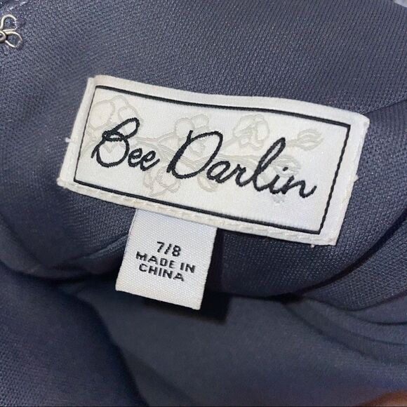 Bee Darlin Cocktail Party Ruched Bodycon Satin Sequin Dress - Picture 6 of 6